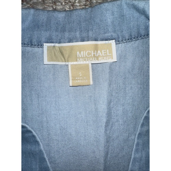 Michael Kors Women Denim Sleeveless Tank Top Blouse, Size Small SkyBlueWash EUC - Picture 3 of 5